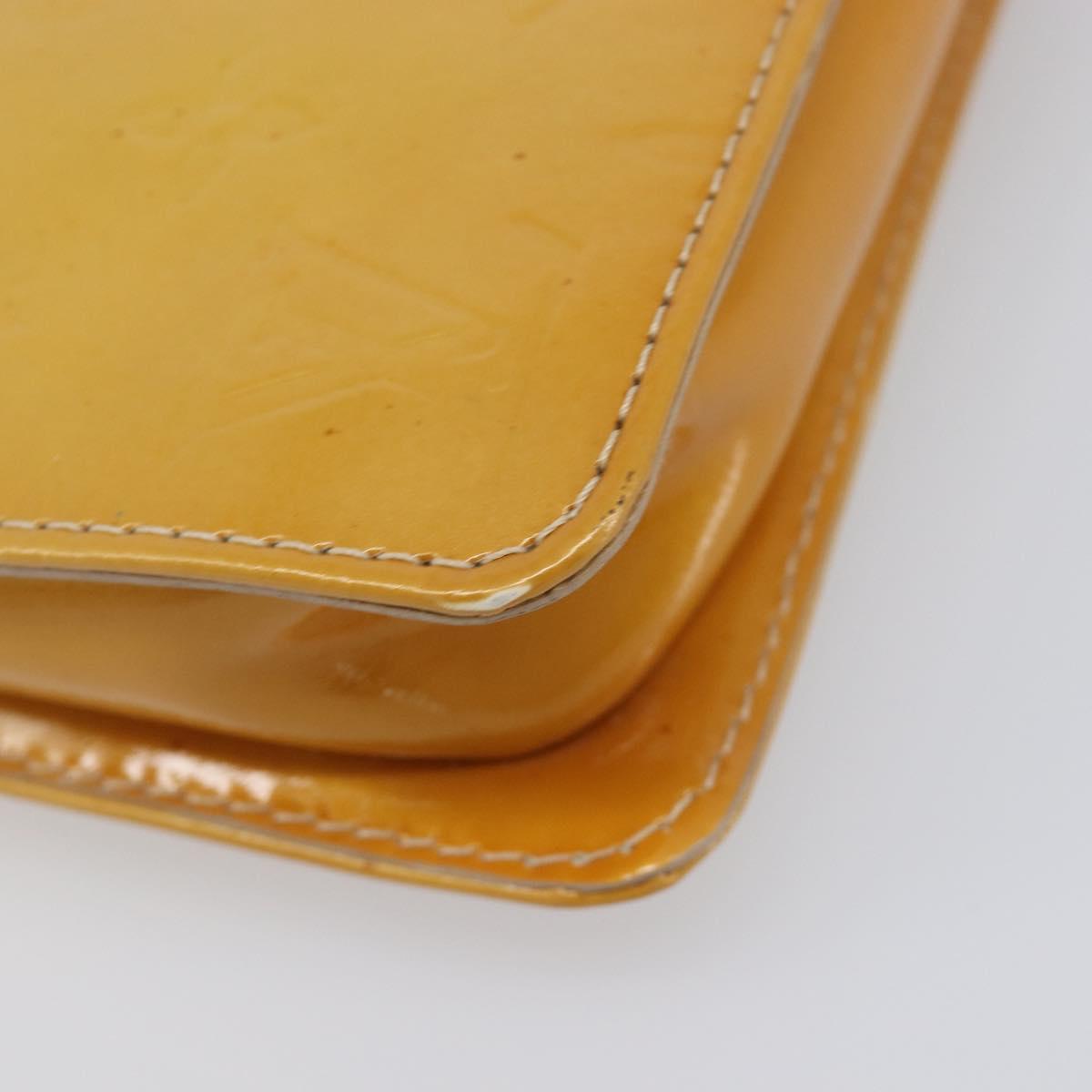 LOUIS VUITTON Monogram Vernis Lexington Pouch Beige M91010 LV Auth hk4167