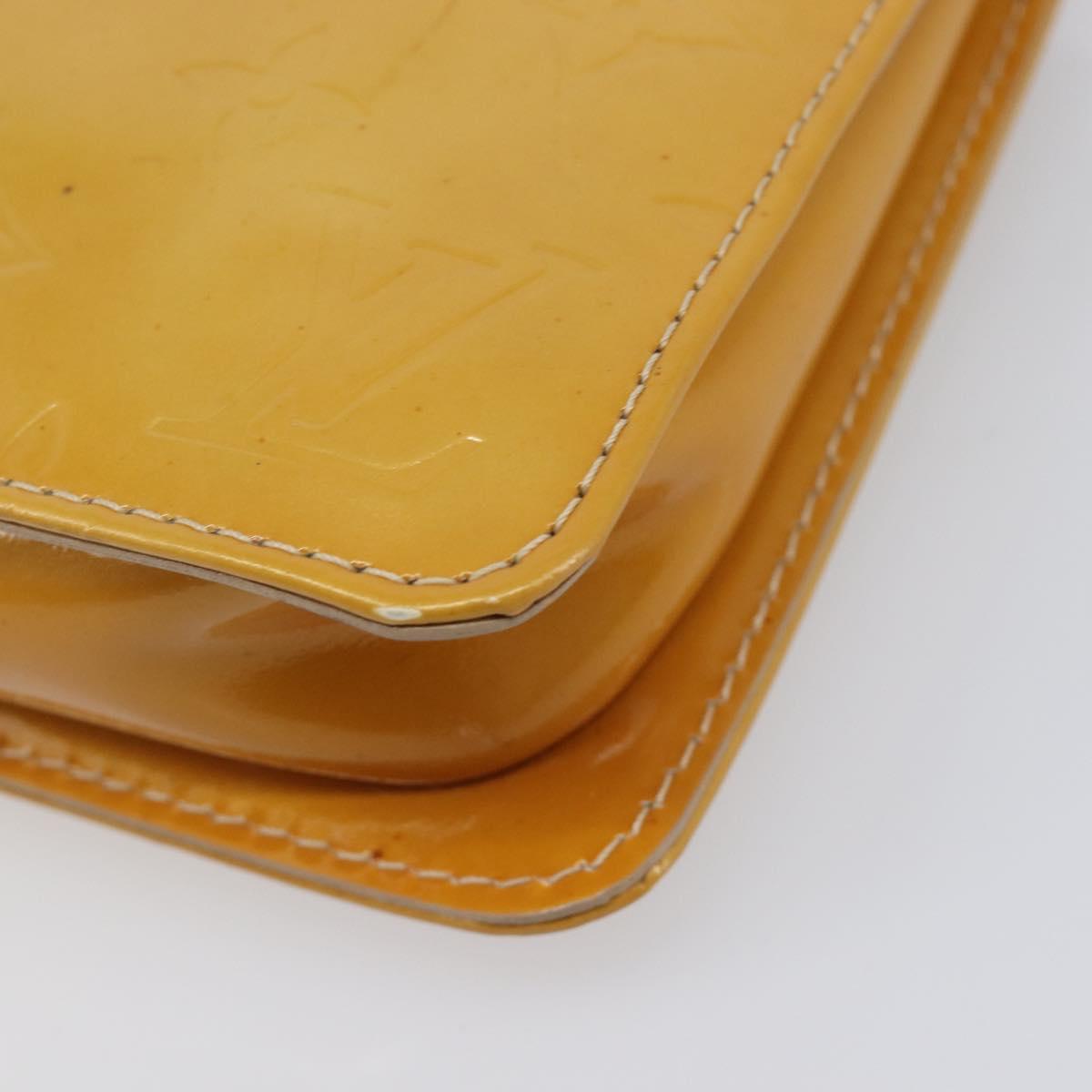 LOUIS VUITTON Monogram Vernis Lexington Pouch Beige M91010 LV Auth hk4167