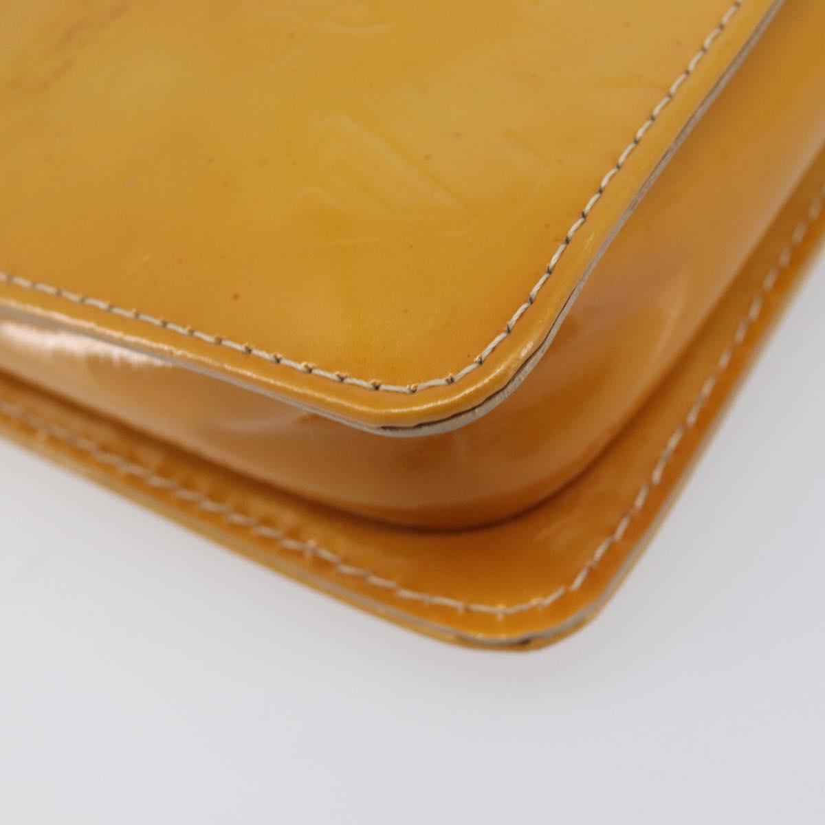 LOUIS VUITTON Monogram Vernis Lexington Pouch Beige M91010 LV Auth hk4167