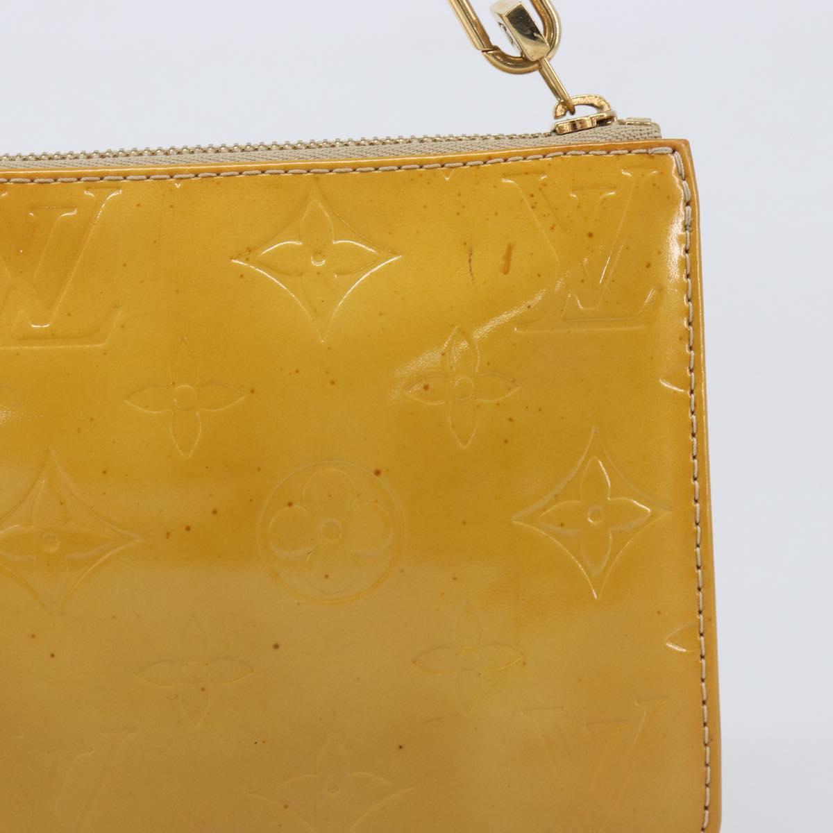 LOUIS VUITTON Monogram Vernis Lexington Pouch Beige M91010 LV Auth hk4167