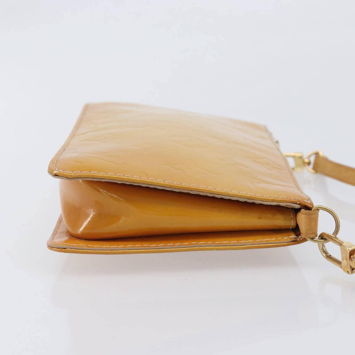 LOUIS VUITTON Monogram Vernis Lexington Pouch Beige M91010 LV Auth hk4167