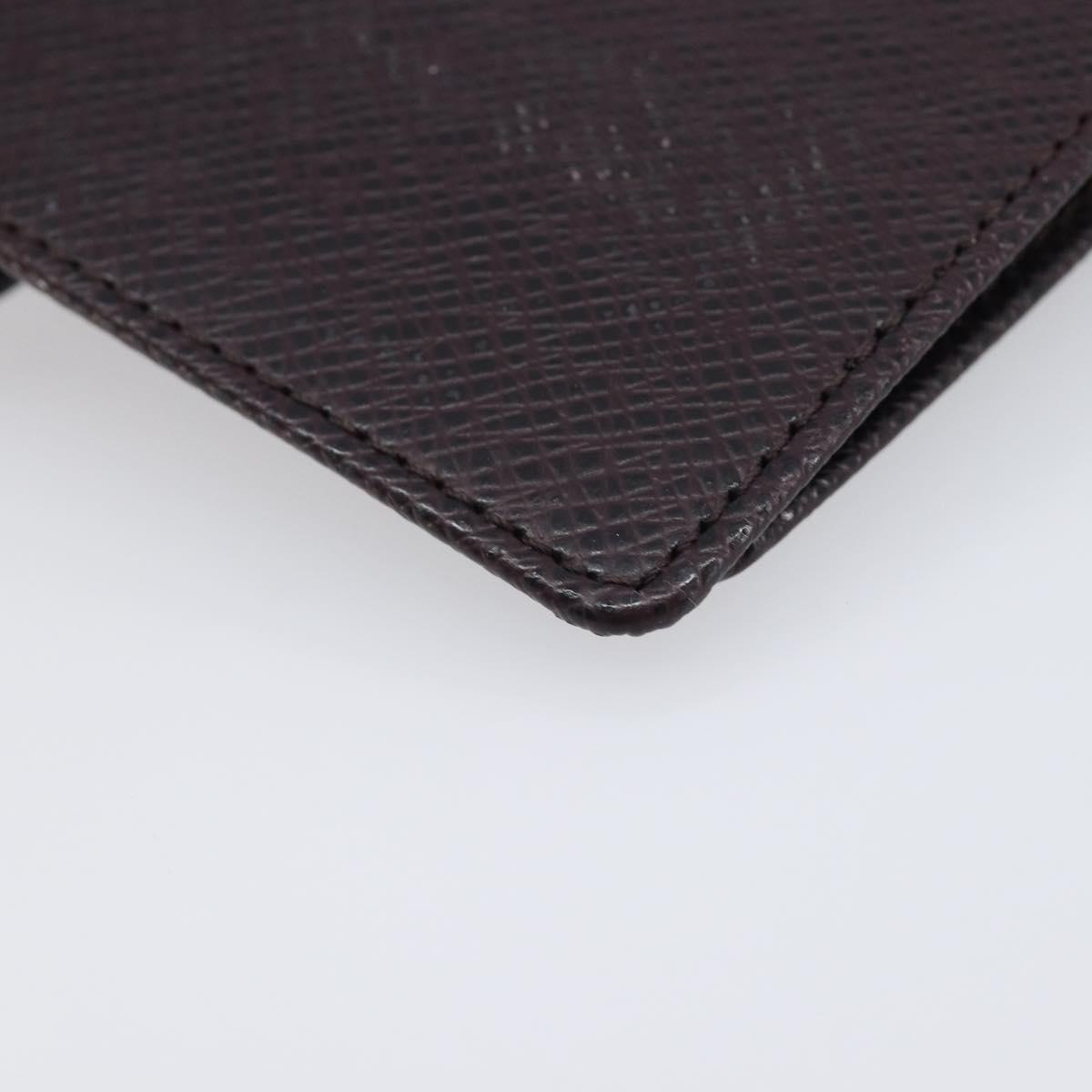 LOUIS VUITTON Taiga Agenda PM Day Planner Cover Acajou R20416 LV Auth hk4168