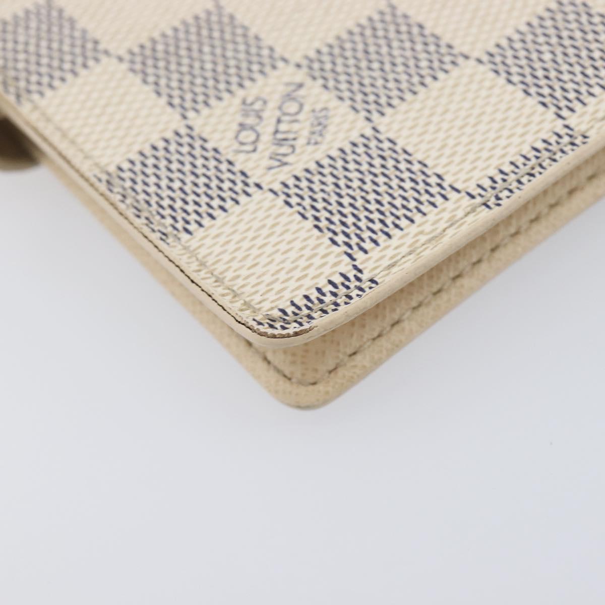 LOUIS VUITTON Damier Azur Agenda PM Day Planner Cover R20706 LV Auth hk4169