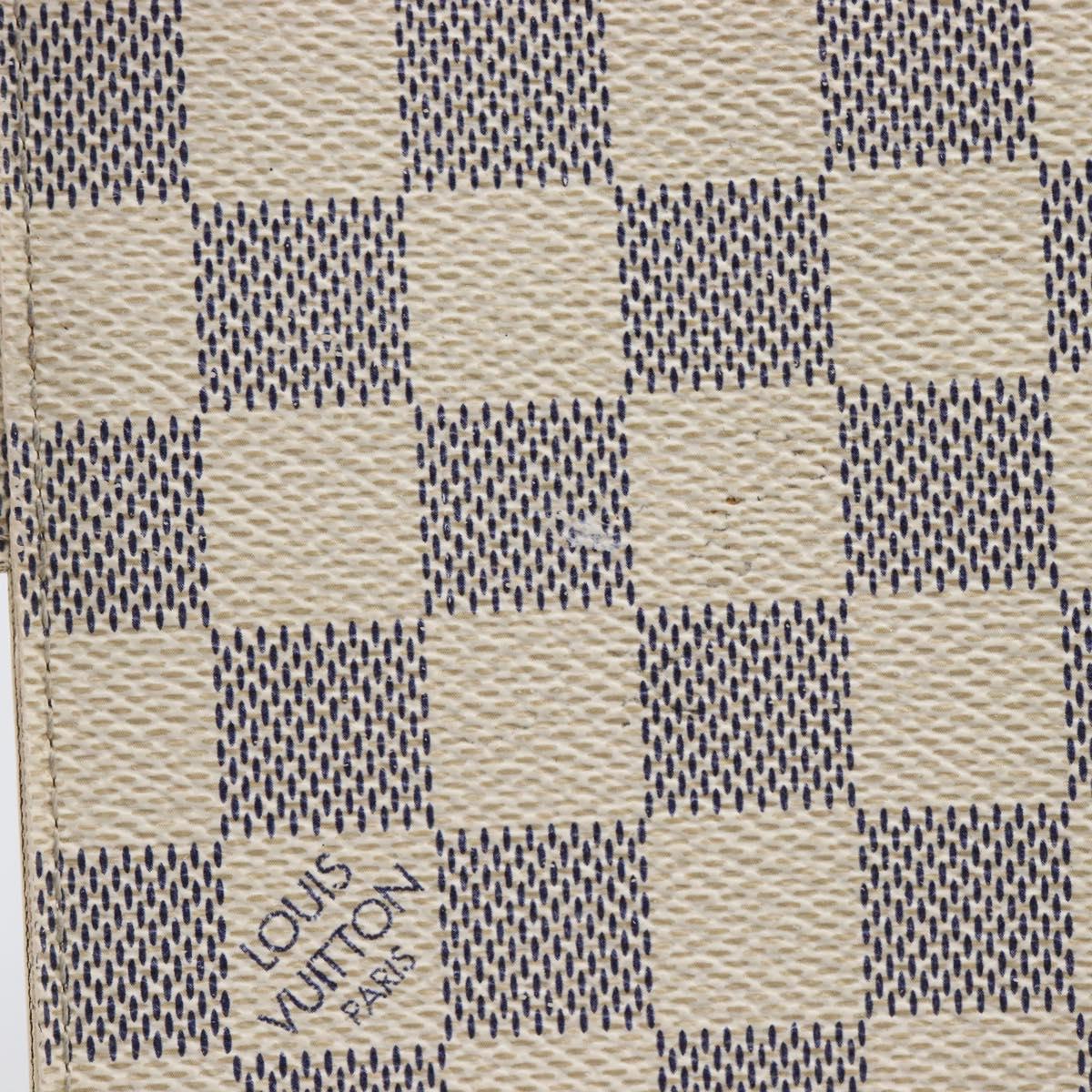 LOUIS VUITTON Damier Azur Agenda PM Day Planner Cover R20706 LV Auth hk4169