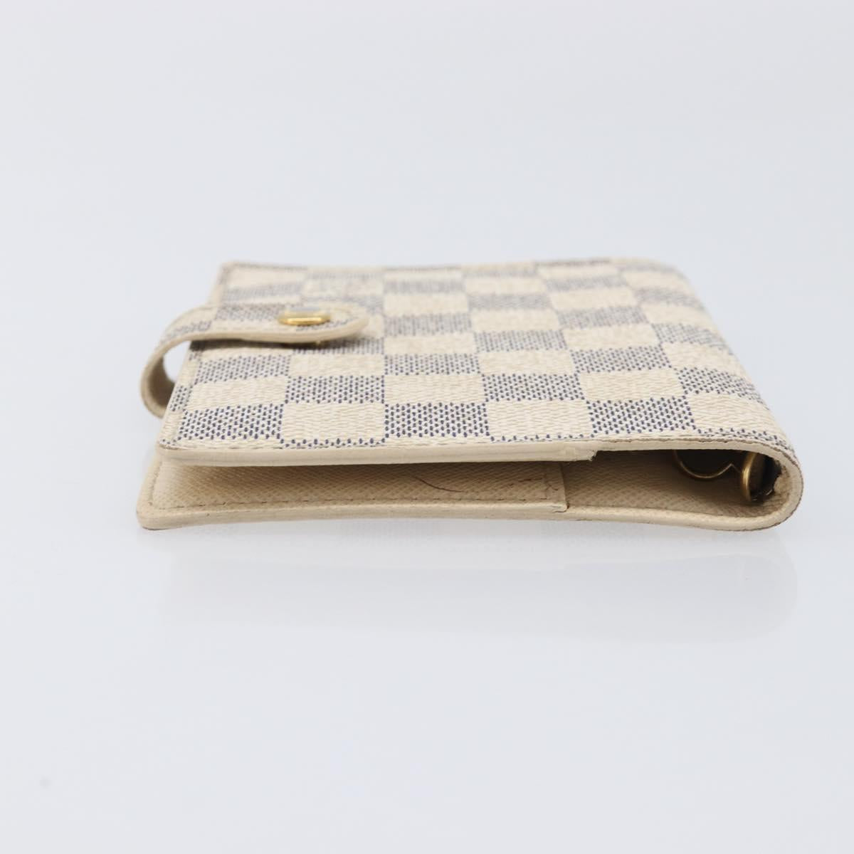 LOUIS VUITTON Damier Azur Agenda PM Day Planner Cover R20706 LV Auth hk4169