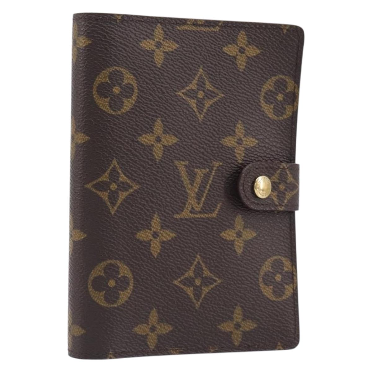 LOUIS VUITTON Monogram Agenda PM Day Planner Cover R20005 LV Auth hk4170