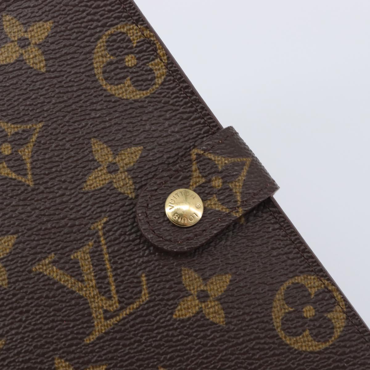 LOUIS VUITTON Monogram Agenda PM Day Planner Cover R20005 LV Auth hk4170