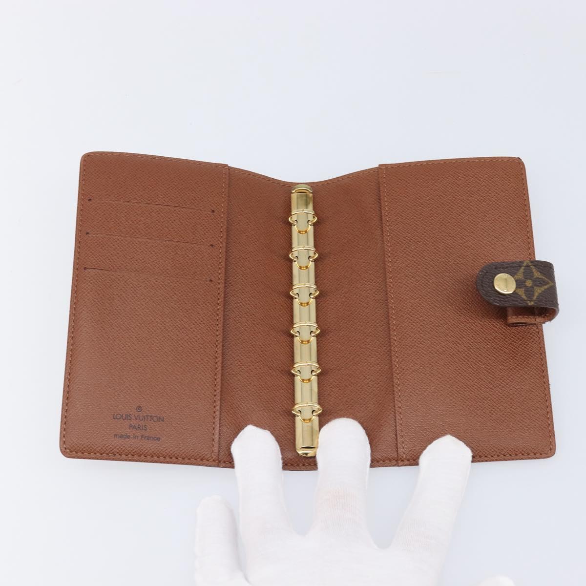 LOUIS VUITTON Monogram Agenda PM Day Planner Cover R20005 LV Auth hk4170