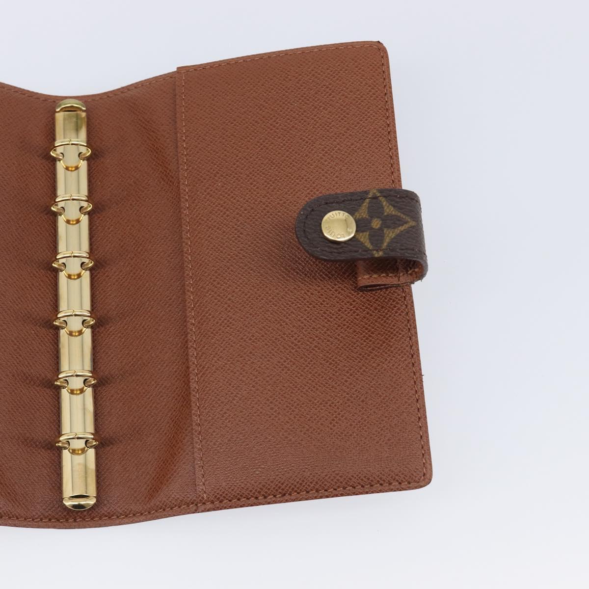 LOUIS VUITTON Monogram Agenda PM Day Planner Cover R20005 LV Auth hk4170