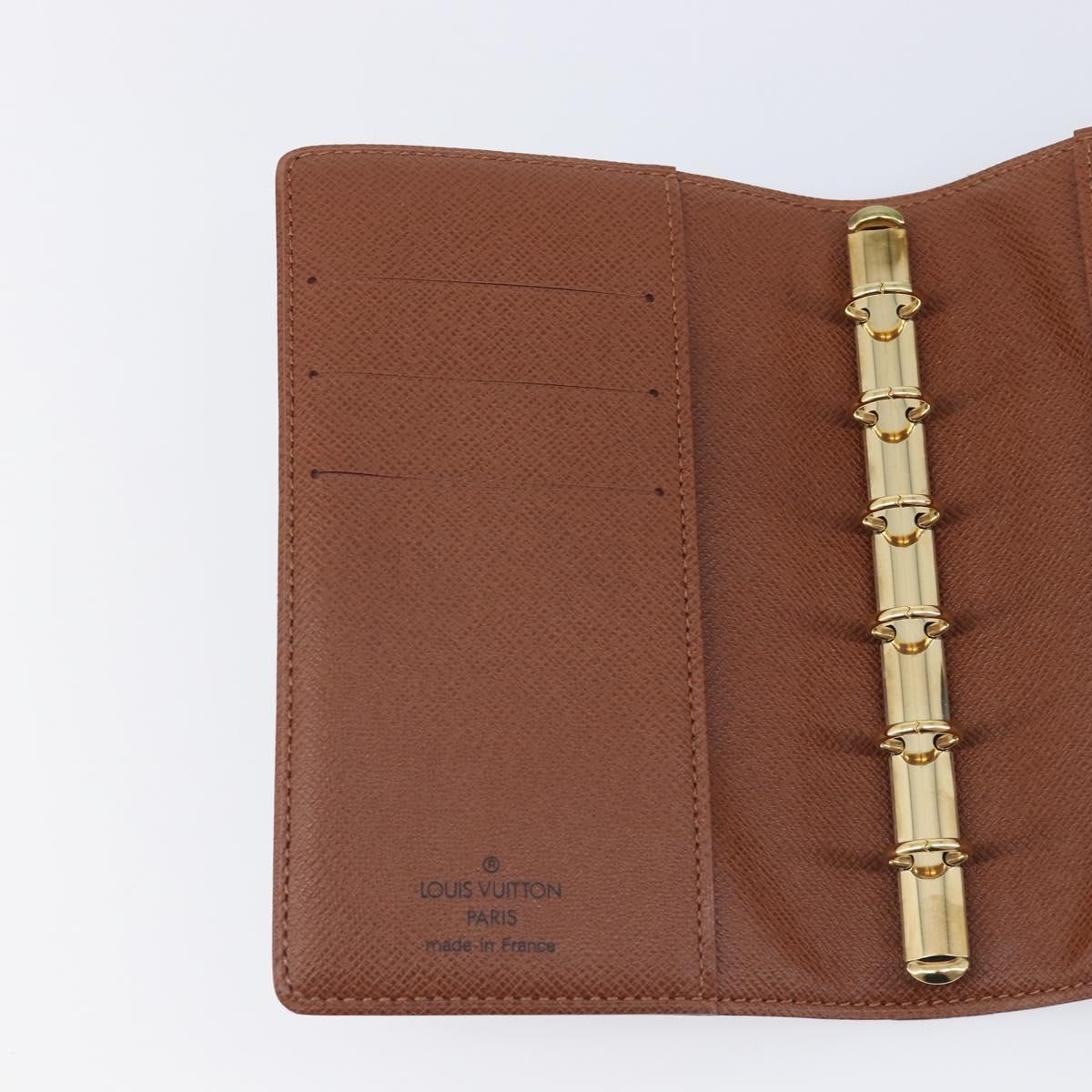 LOUIS VUITTON Monogram Agenda PM Day Planner Cover R20005 LV Auth hk4170