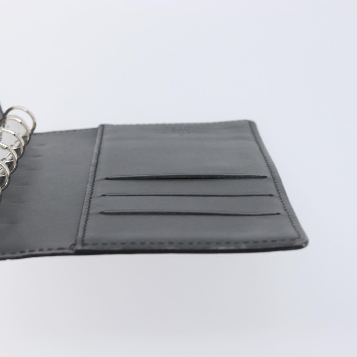 LOUIS VUITTON Monogram Mat Agenda PM Day Planner Cover Black R20932 Auth hk4172