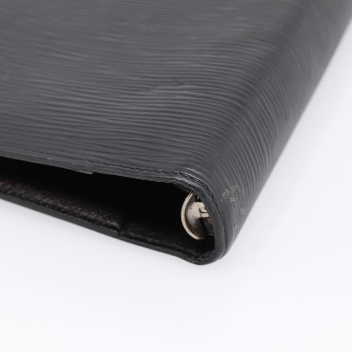 LOUIS VUITTON Epi Agenda MM Day Planner Cover Black R20042 LV Auth hk4173