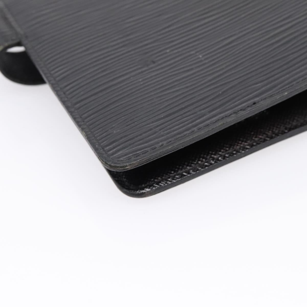 LOUIS VUITTON Epi Agenda MM Day Planner Cover Black R20042 LV Auth hk4173