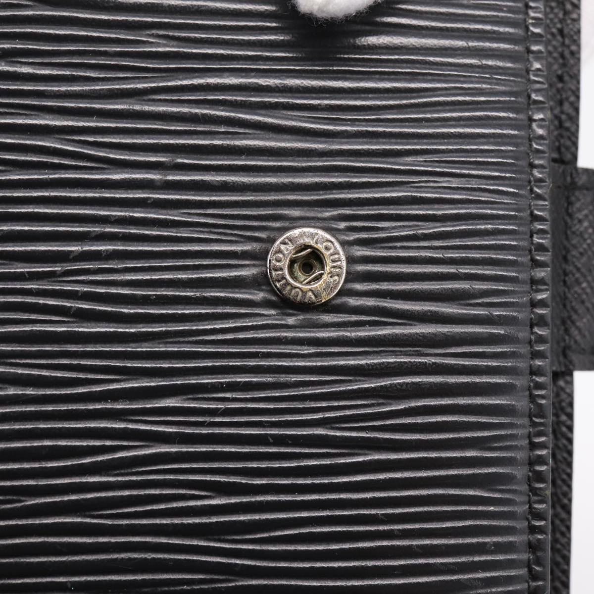 LOUIS VUITTON Epi Agenda MM Day Planner Cover Black R20042 LV Auth hk4173