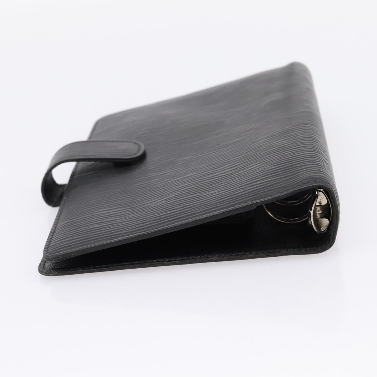 LOUIS VUITTON Epi Agenda MM Day Planner Cover Black R20042 LV Auth hk4173
