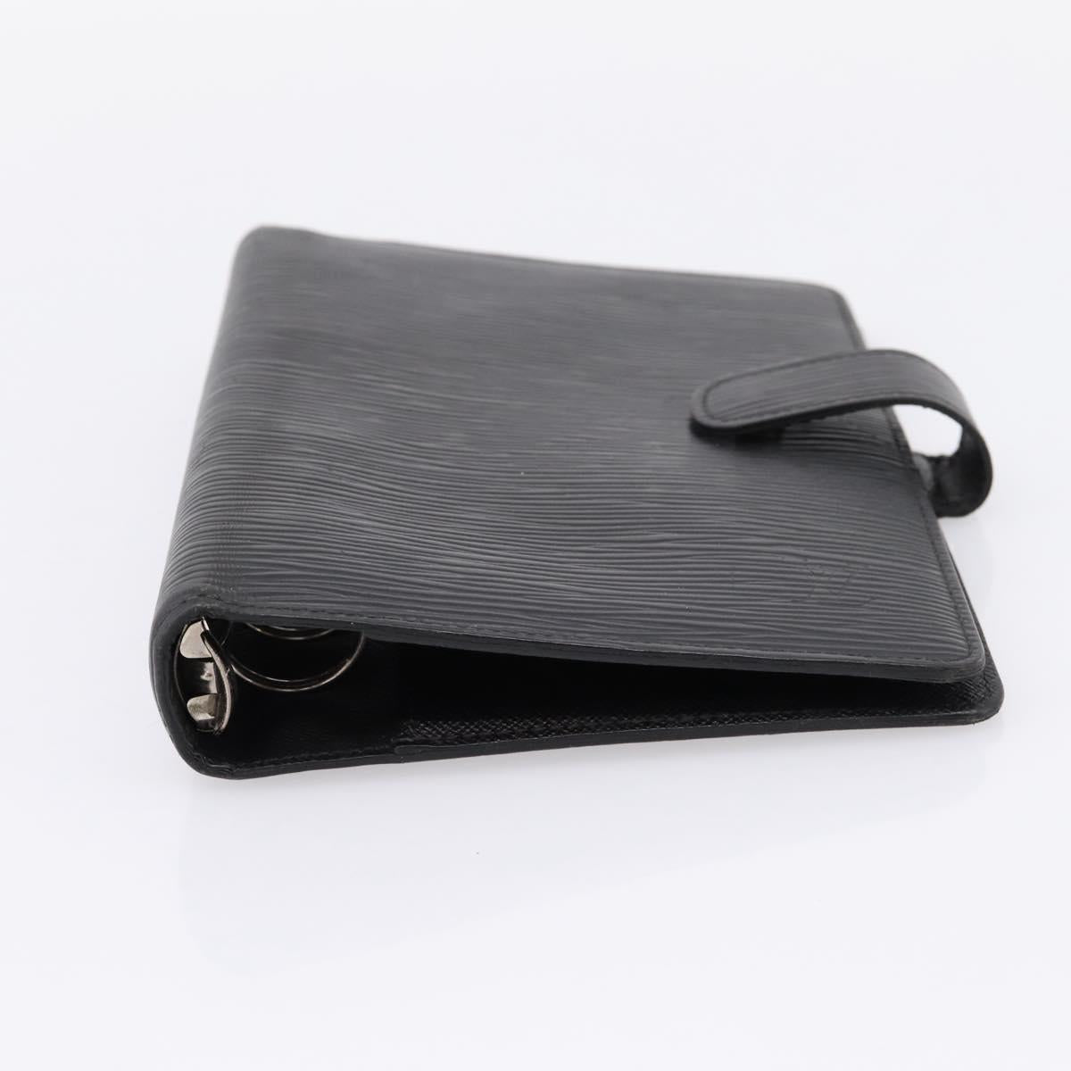 LOUIS VUITTON Epi Agenda MM Day Planner Cover Black R20042 LV Auth hk4173