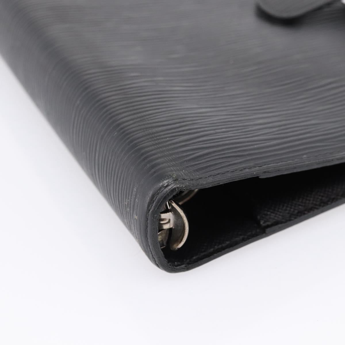 LOUIS VUITTON Epi Agenda MM Day Planner Cover Black R20042 LV Auth hk4173