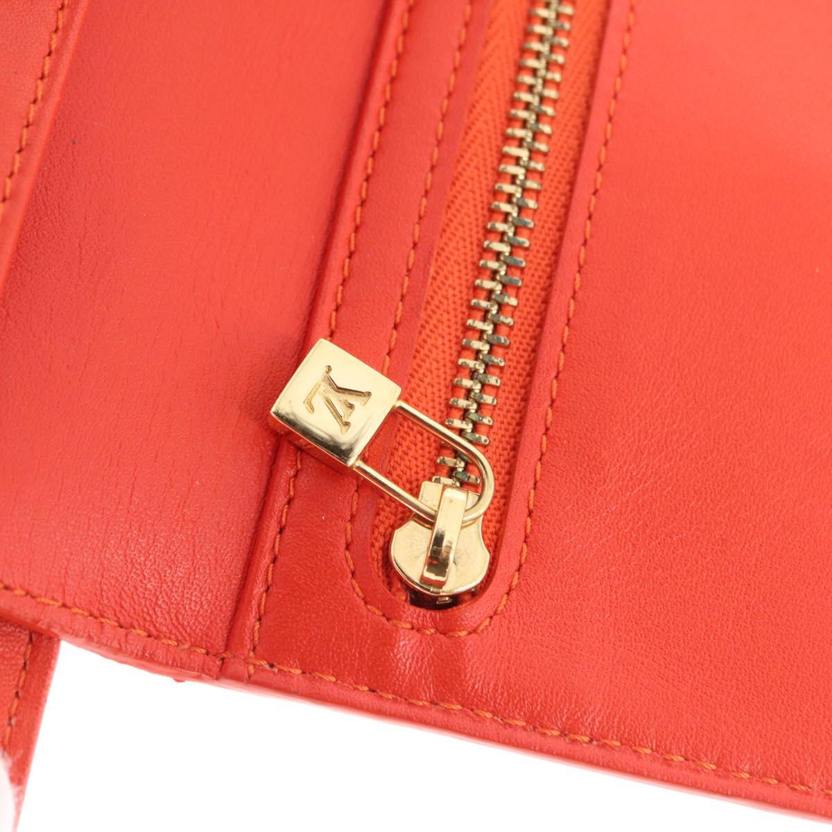 LOUIS VUITTON Monogram Vernis Walker Wallet Orange LV Auth hk4174