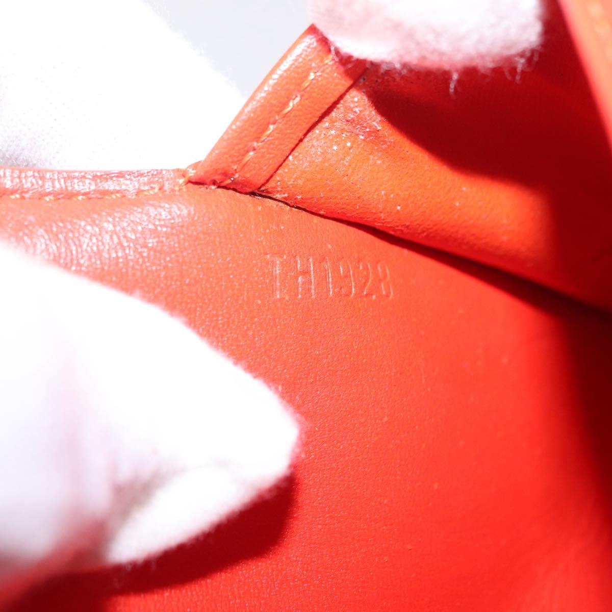 LOUIS VUITTON Monogram Vernis Walker Wallet Orange LV Auth hk4174