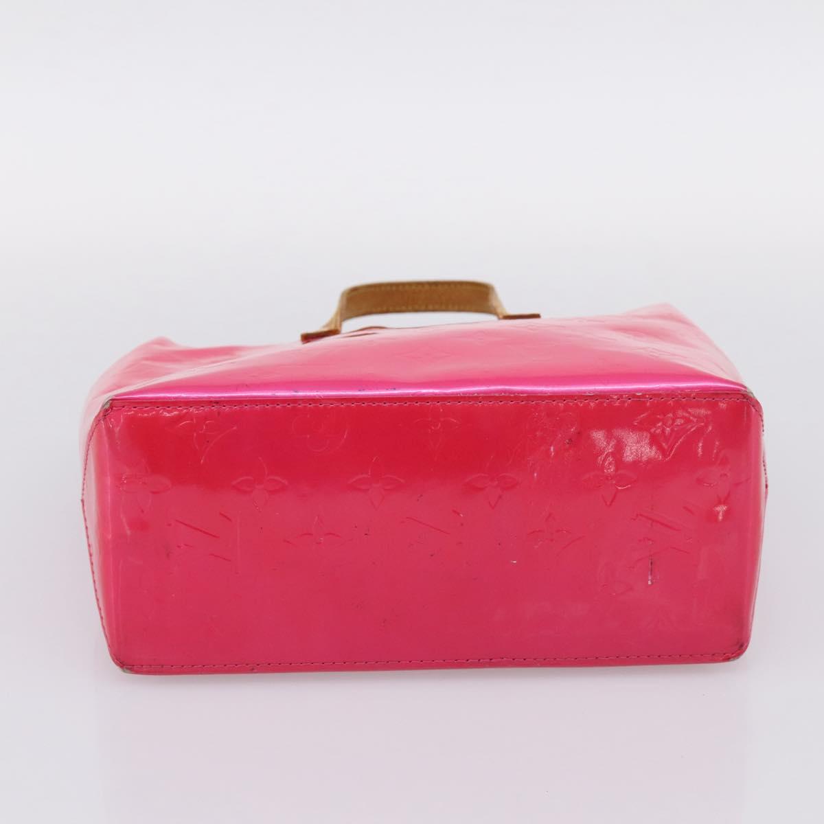 LOUIS VUITTON Monogram Vernis Reade PM Hand Bag Fuchsia Pink M91221 Auth hk4175