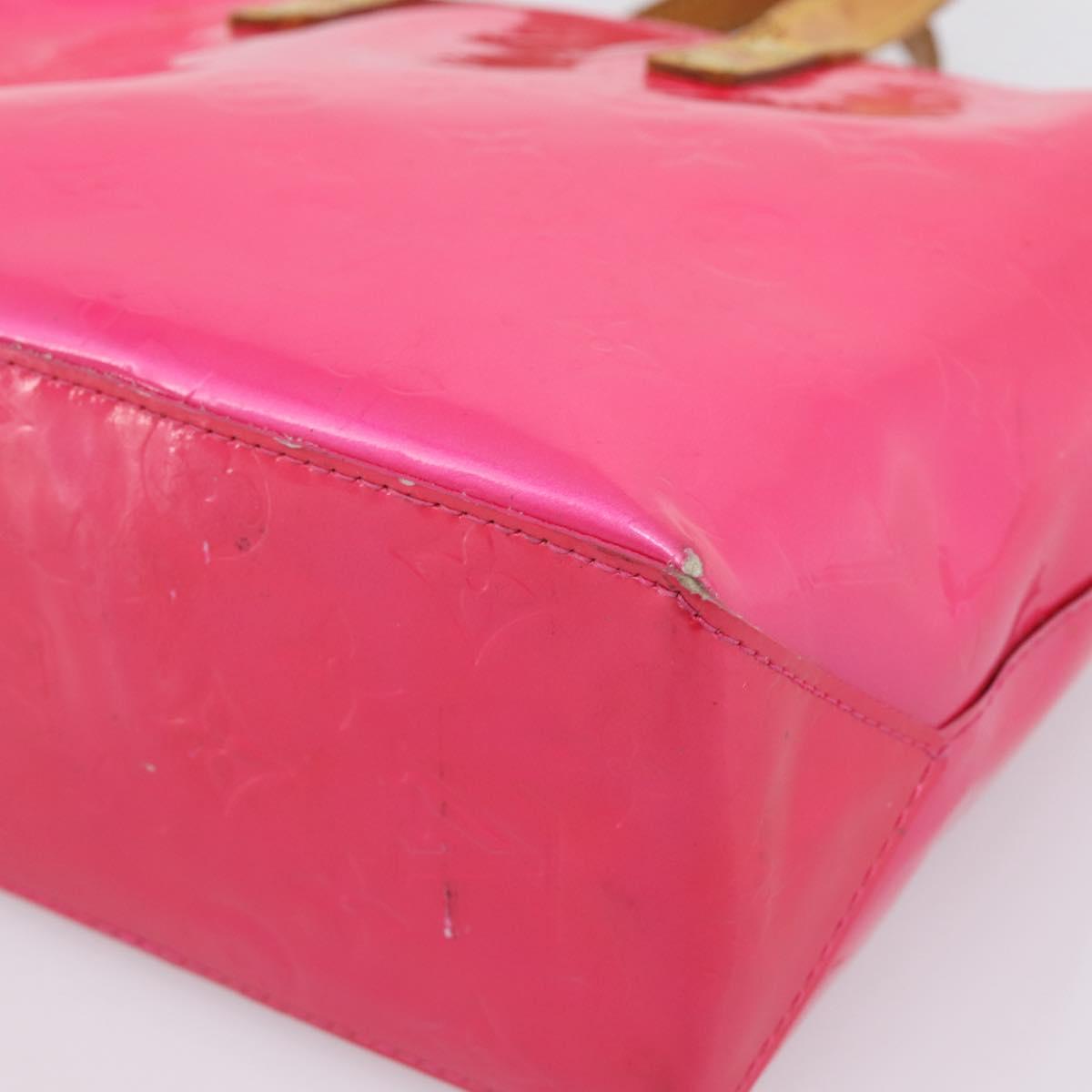 LOUIS VUITTON Monogram Vernis Reade PM Hand Bag Fuchsia Pink M91221 Auth hk4175