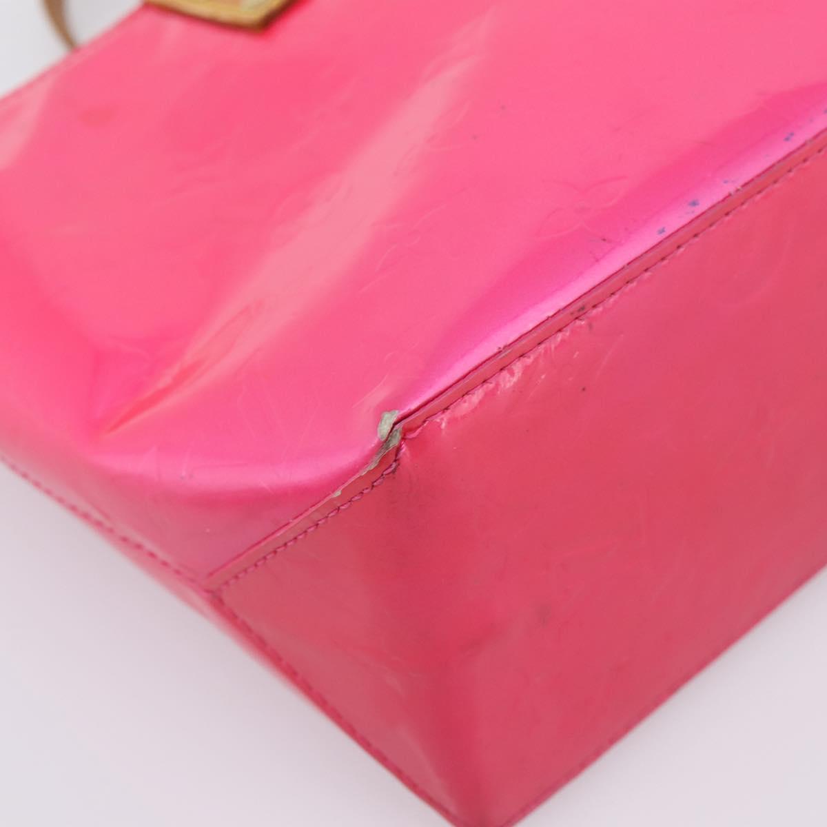 LOUIS VUITTON Monogram Vernis Reade PM Hand Bag Fuchsia Pink M91221 Auth hk4175
