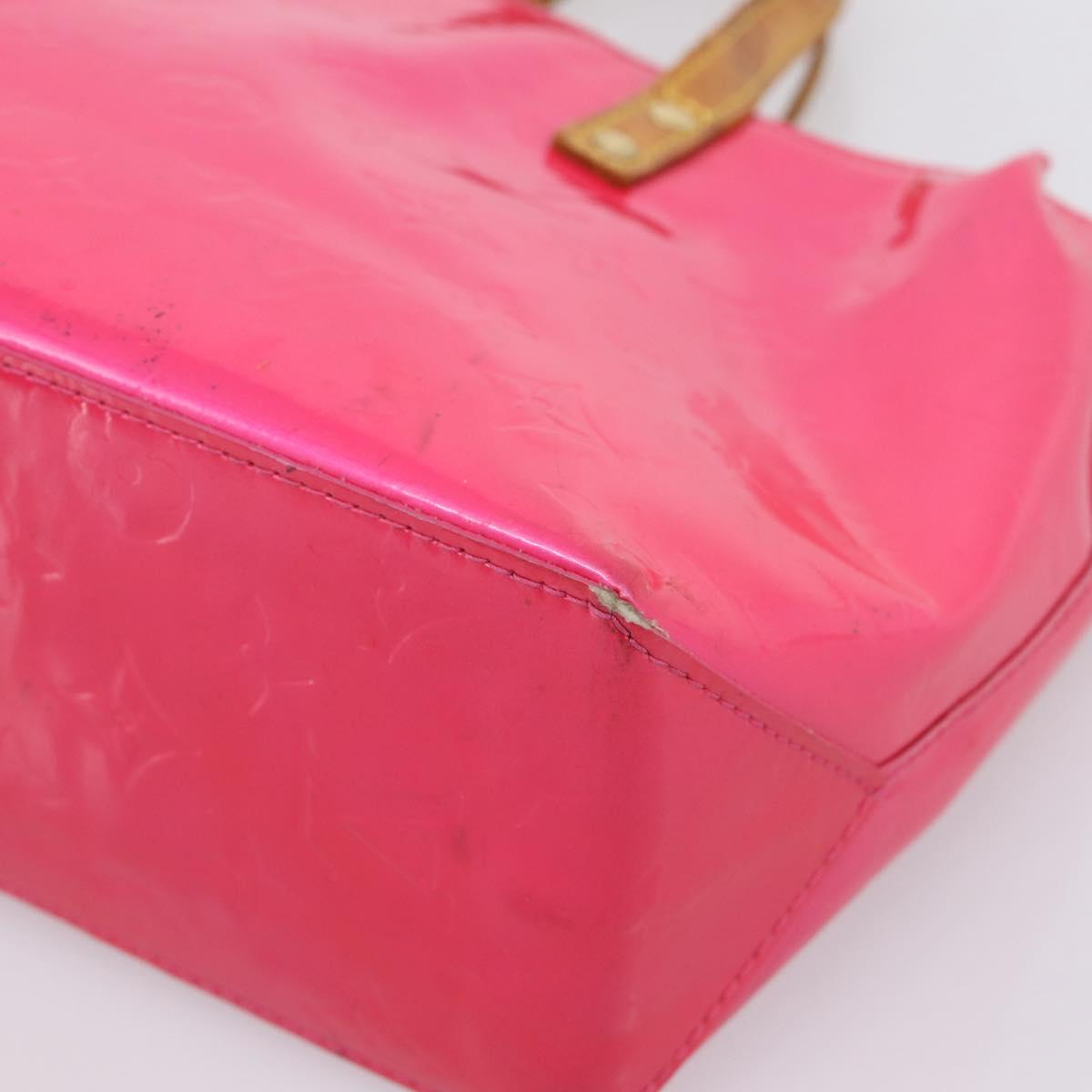 LOUIS VUITTON Monogram Vernis Reade PM Hand Bag Fuchsia Pink M91221 Auth hk4175