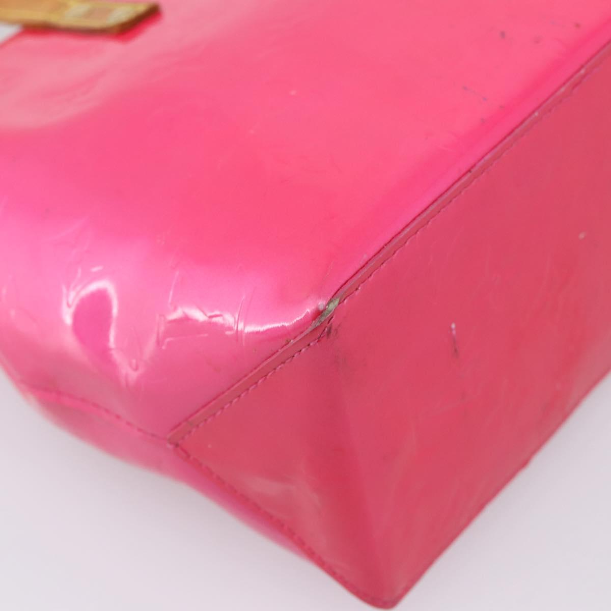 LOUIS VUITTON Monogram Vernis Reade PM Hand Bag Fuchsia Pink M91221 Auth hk4175