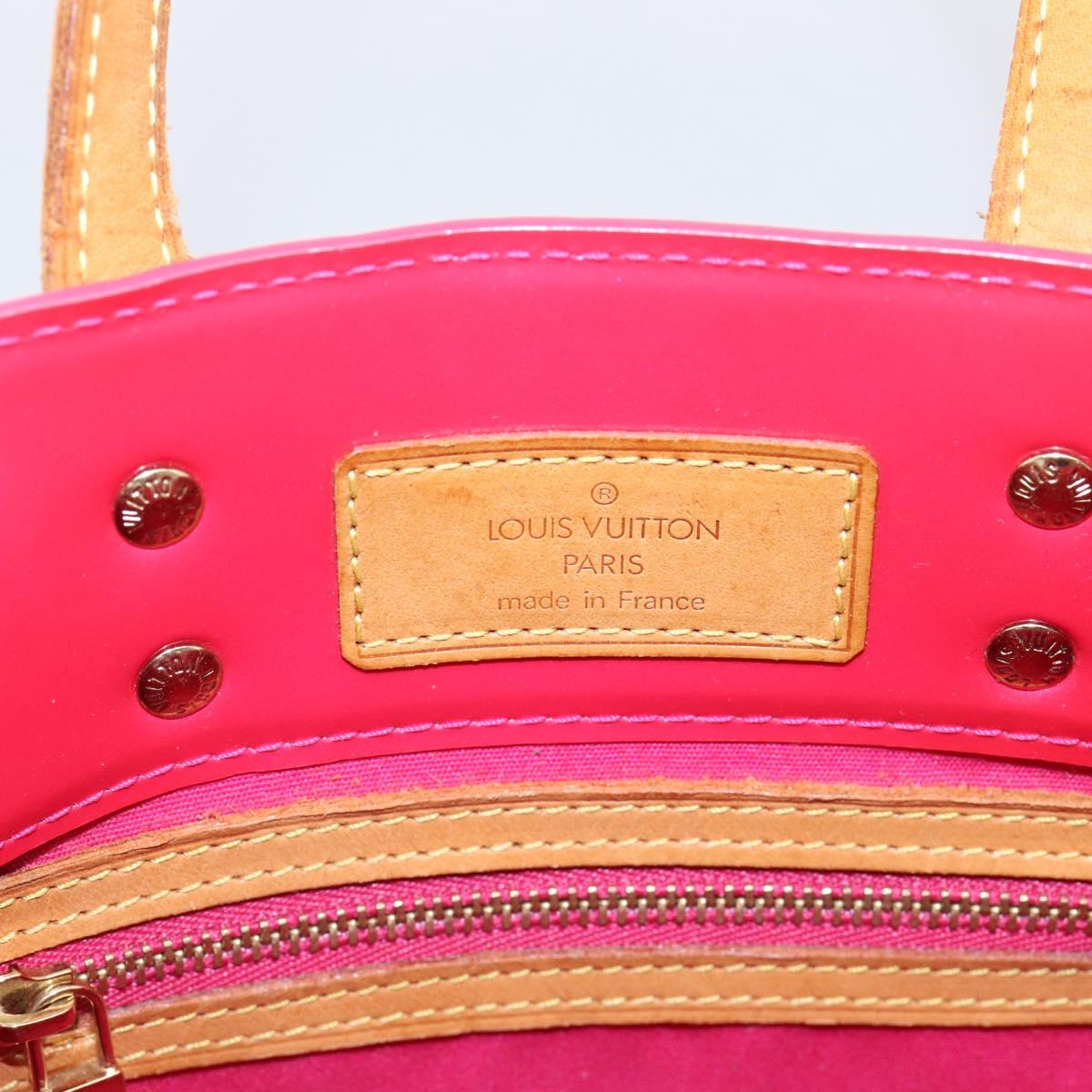 LOUIS VUITTON Monogram Vernis Reade PM Hand Bag Fuchsia Pink M91221 Auth hk4175