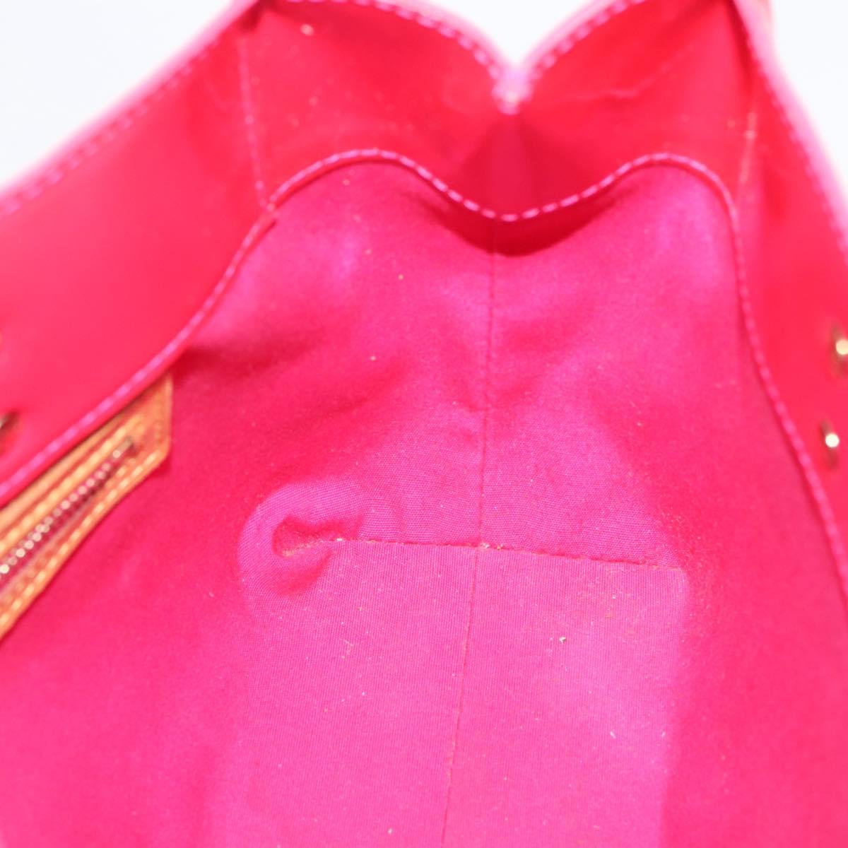 LOUIS VUITTON Monogram Vernis Reade PM Hand Bag Fuchsia Pink M91221 Auth hk4175