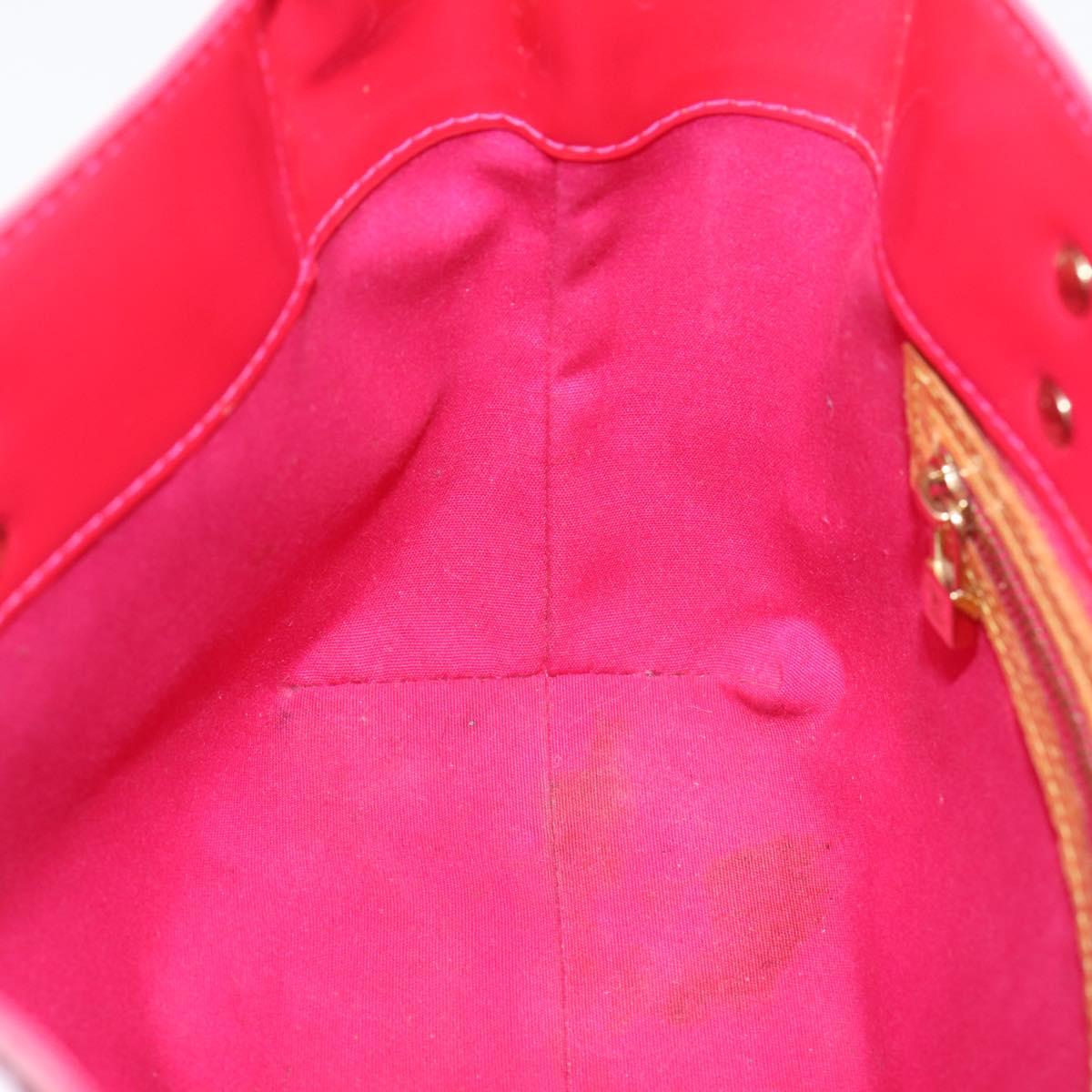 LOUIS VUITTON Monogram Vernis Reade PM Hand Bag Fuchsia Pink M91221 Auth hk4175