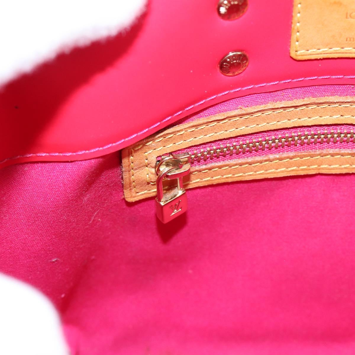LOUIS VUITTON Monogram Vernis Reade PM Hand Bag Fuchsia Pink M91221 Auth hk4175