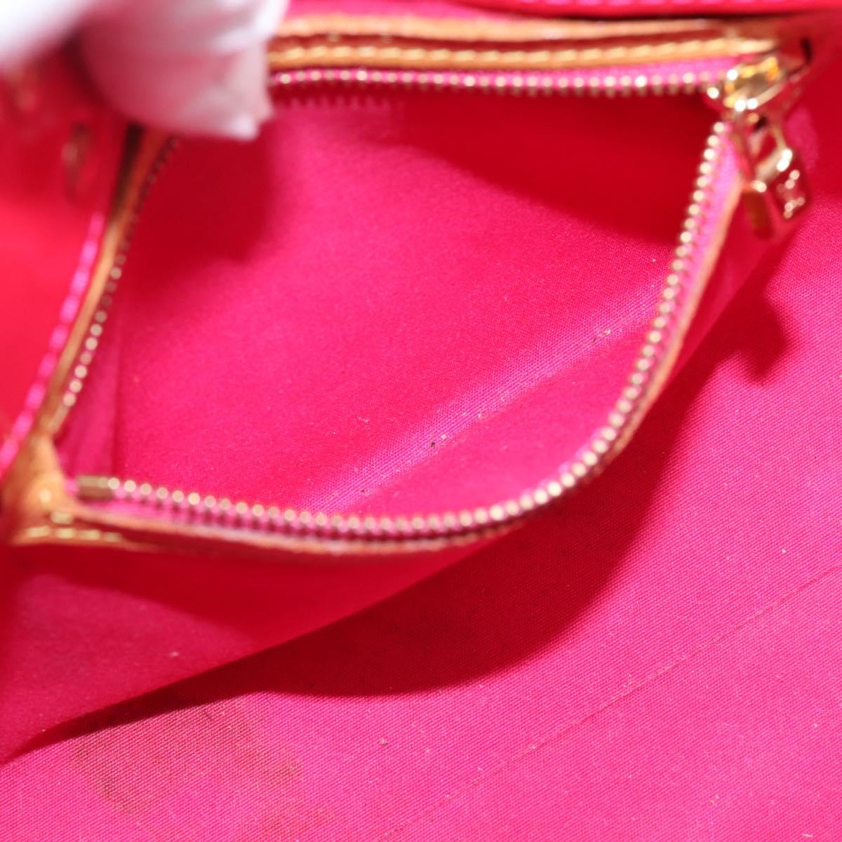 LOUIS VUITTON Monogram Vernis Reade PM Hand Bag Fuchsia Pink M91221 Auth hk4175