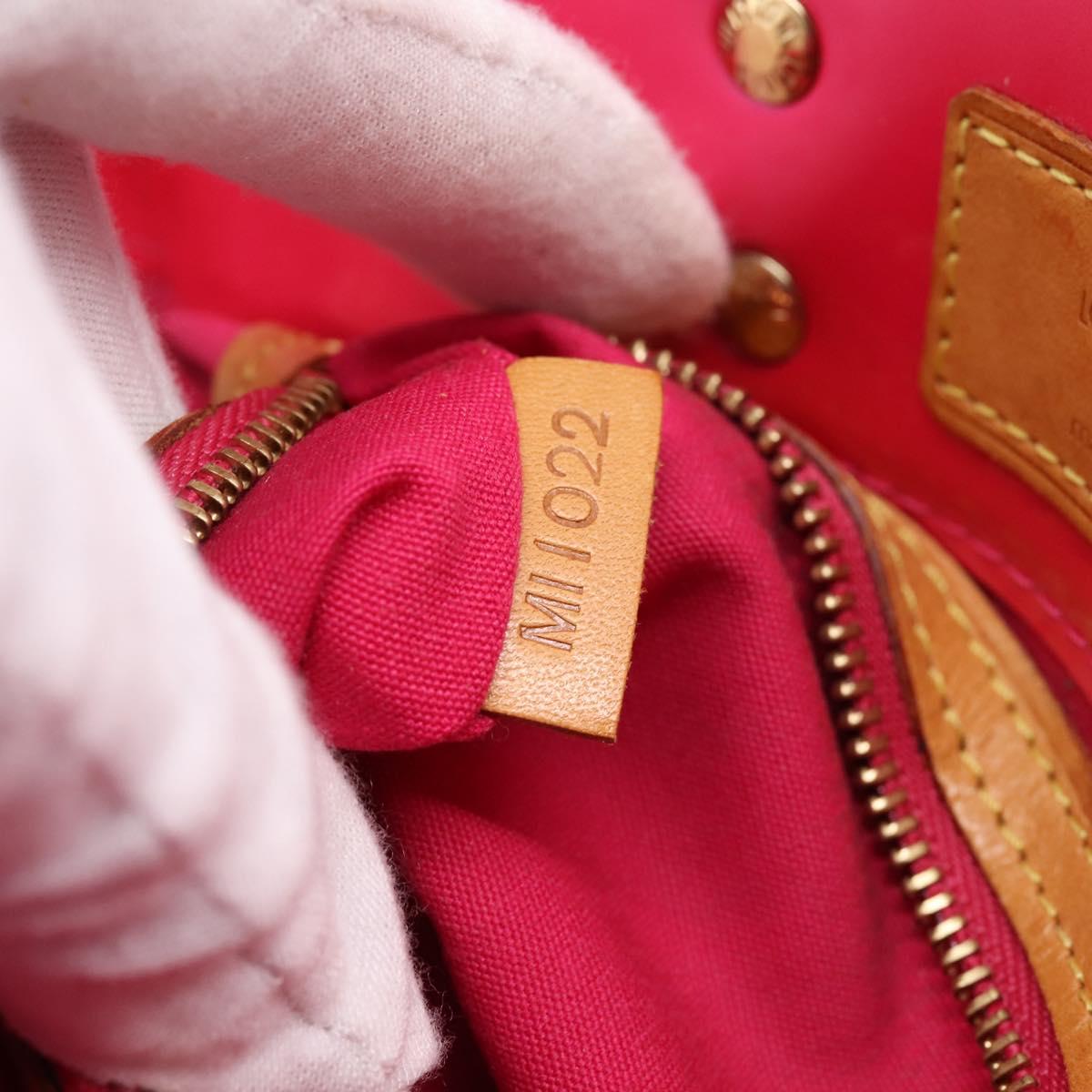 LOUIS VUITTON Monogram Vernis Reade PM Hand Bag Fuchsia Pink M91221 Auth hk4175