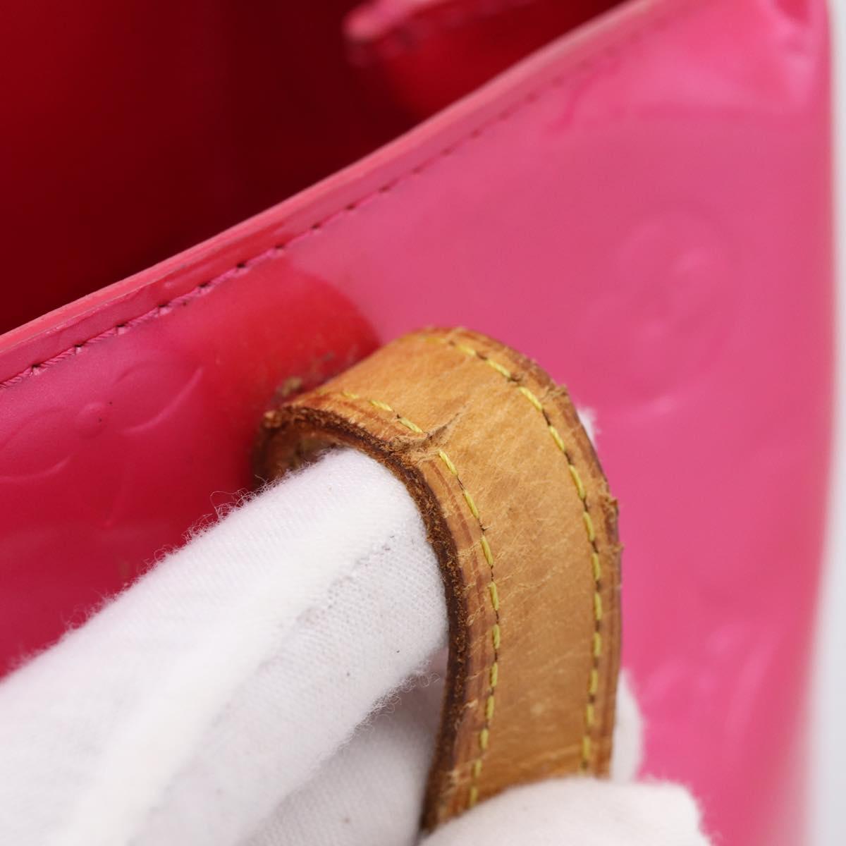 LOUIS VUITTON Monogram Vernis Reade PM Hand Bag Fuchsia Pink M91221 Auth hk4175