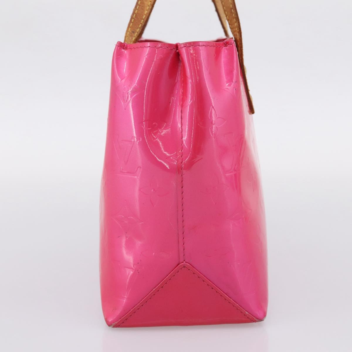 LOUIS VUITTON Monogram Vernis Reade PM Hand Bag Fuchsia Pink M91221 Auth hk4175
