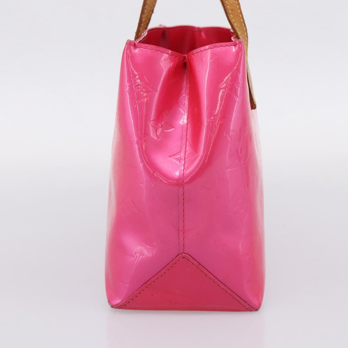LOUIS VUITTON Monogram Vernis Reade PM Hand Bag Fuchsia Pink M91221 Auth hk4175