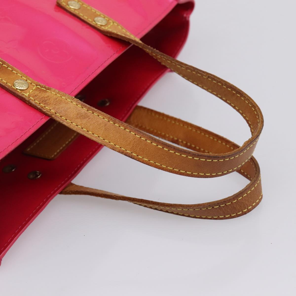 LOUIS VUITTON Monogram Vernis Reade PM Hand Bag Fuchsia Pink M91221 Auth hk4175