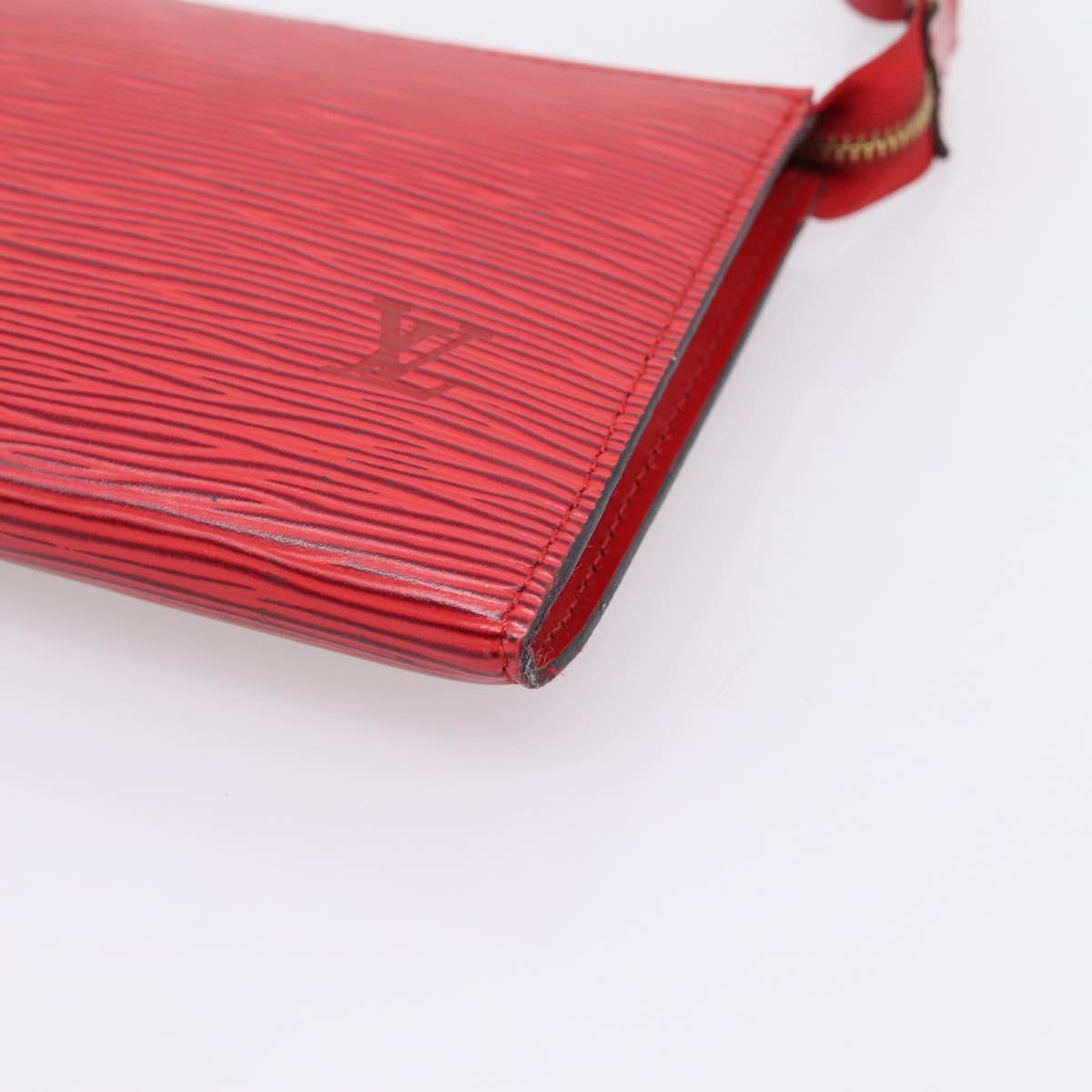 LOUIS VUITTON Epi Pochette Accessoires Pouch Red M52947 LV Auth hk4176