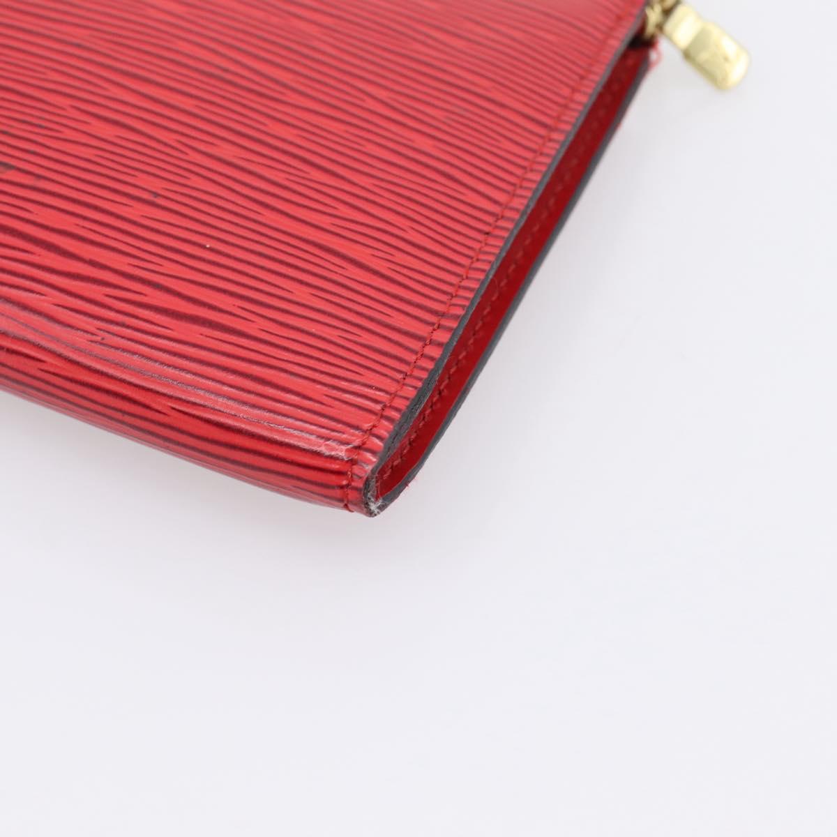 LOUIS VUITTON Epi Pochette Accessoires Pouch Red M52947 LV Auth hk4176