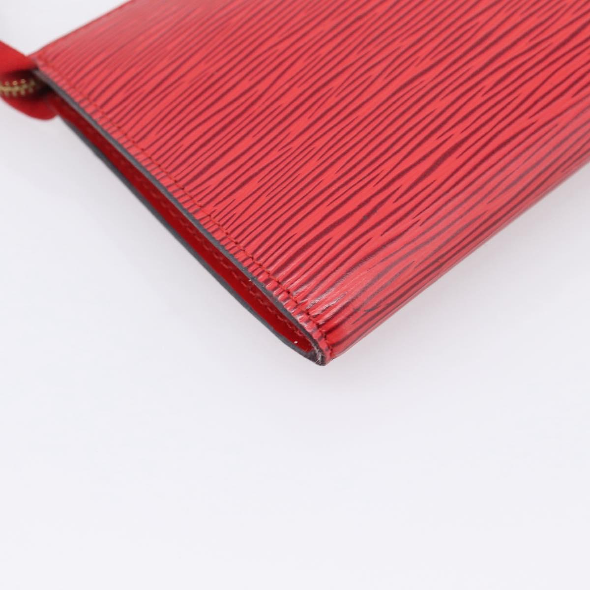 LOUIS VUITTON Epi Pochette Accessoires Pouch Red M52947 LV Auth hk4176
