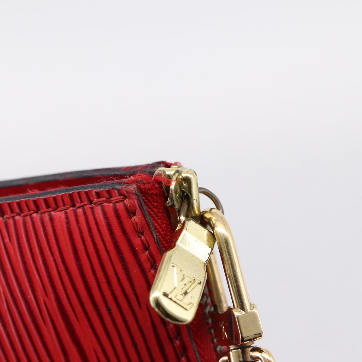 LOUIS VUITTON Epi Pochette Accessoires Pouch Red M52947 LV Auth hk4176