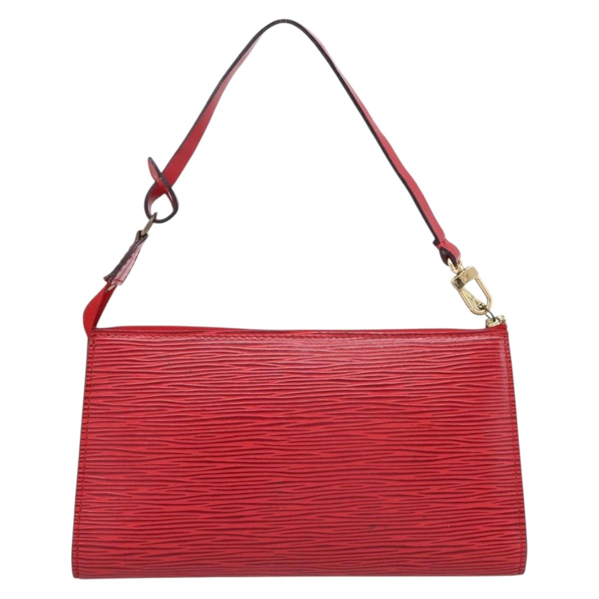 LOUIS VUITTON Epi Pochette Accessoires Pouch Red M52947 LV Auth hk4176