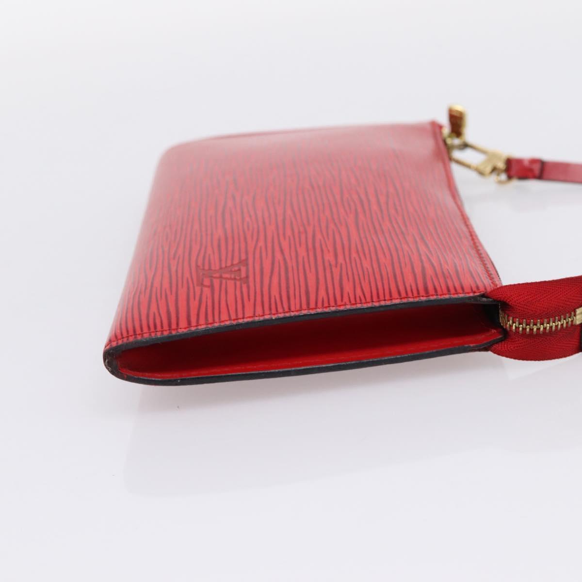 LOUIS VUITTON Epi Pochette Accessoires Pouch Red M52947 LV Auth hk4176