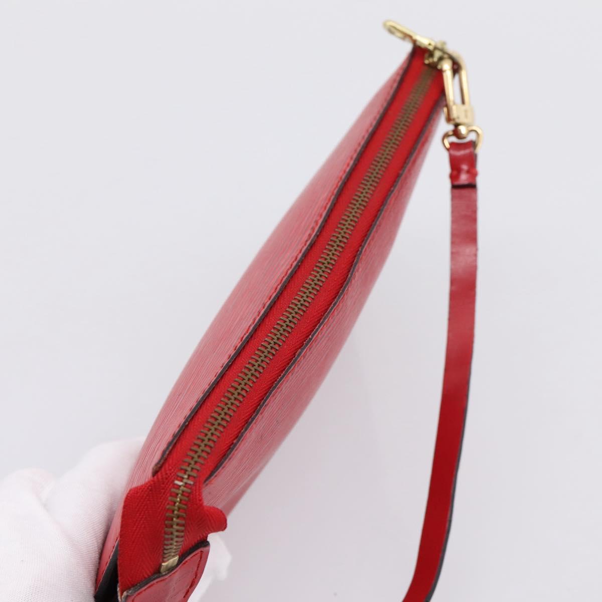 LOUIS VUITTON Epi Pochette Accessoires Pouch Red M52947 LV Auth hk4176