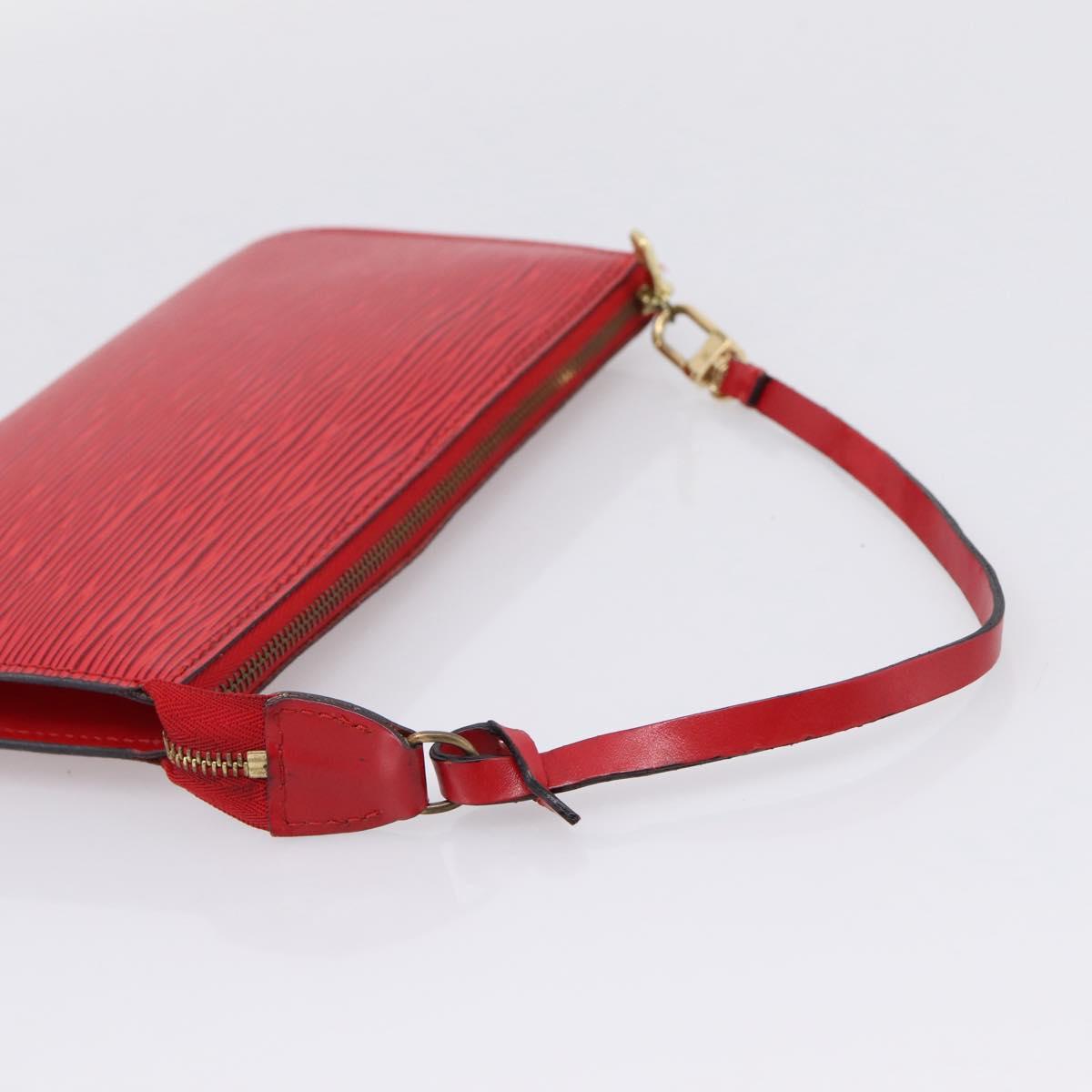 LOUIS VUITTON Epi Pochette Accessoires Pouch Red M52947 LV Auth hk4176