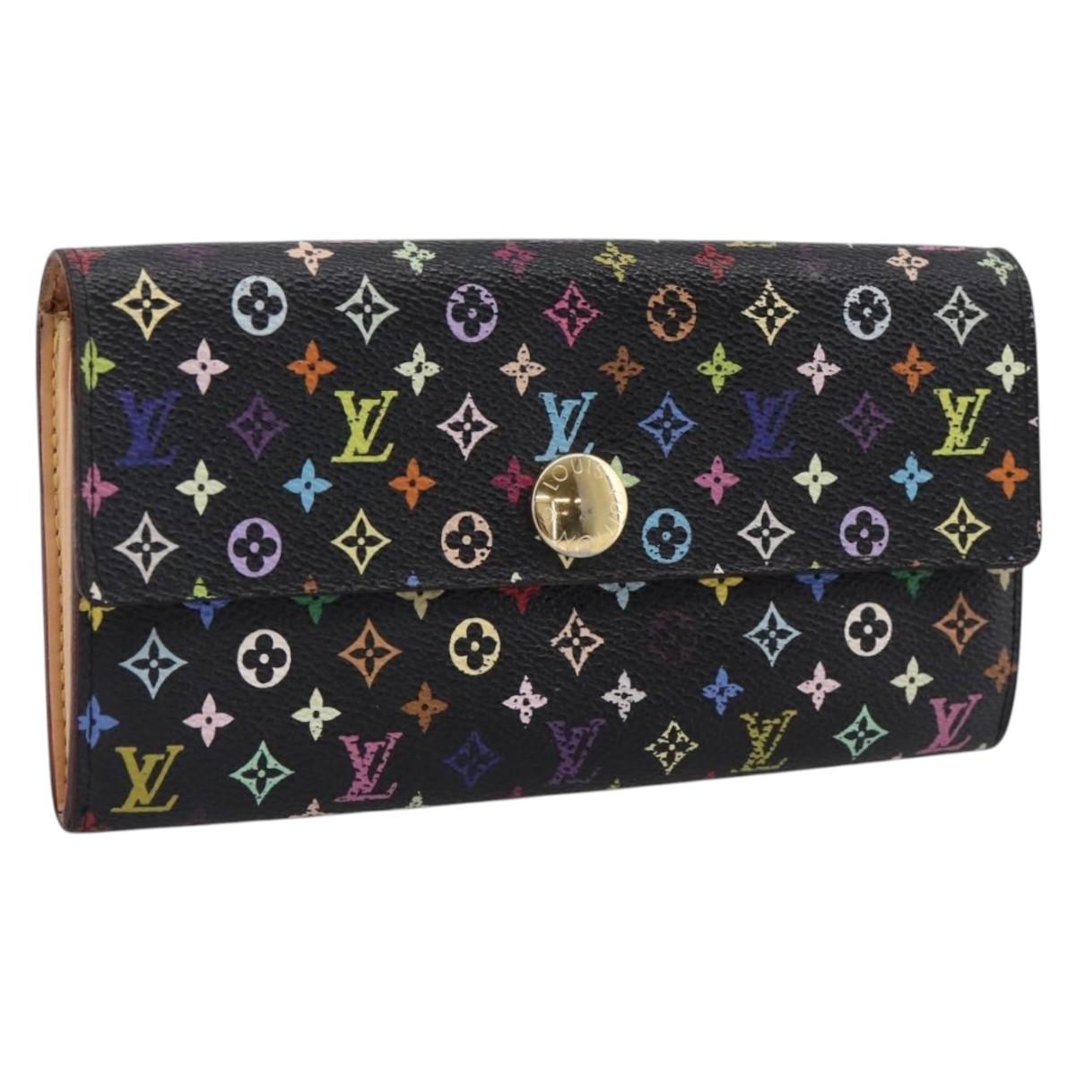 LOUIS VUITTON Monogram Multicolor Portefeiulle Sarah Wallet M60668 Auth hk4177