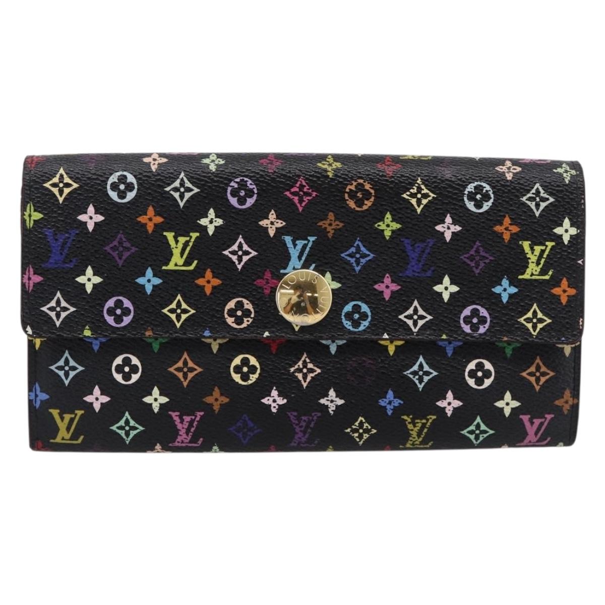 LOUIS VUITTON Monogram Multicolor Portefeiulle Sarah Wallet M60668 Auth hk4177