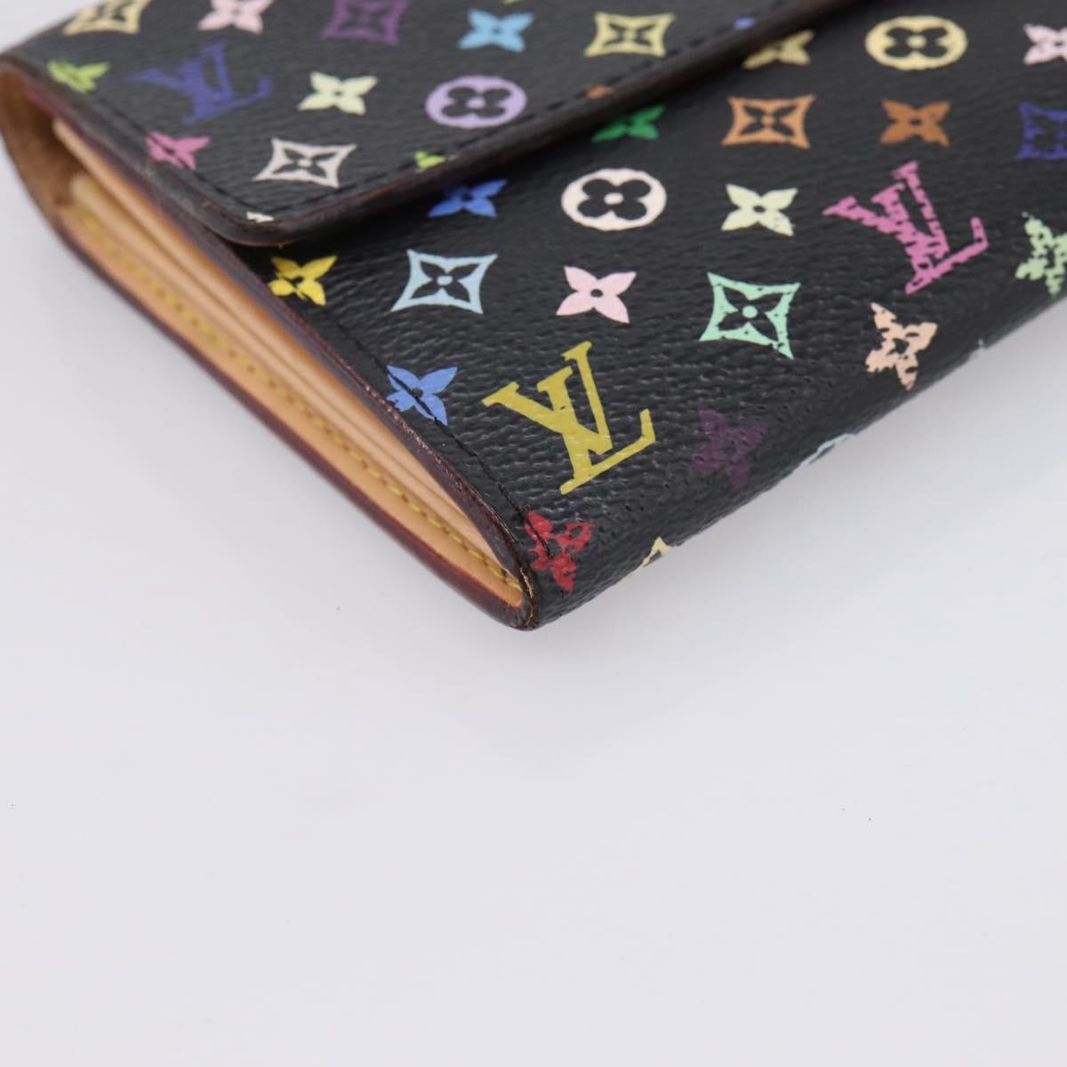 LOUIS VUITTON Monogram Multicolor Portefeiulle Sarah Wallet M60668 Auth hk4177