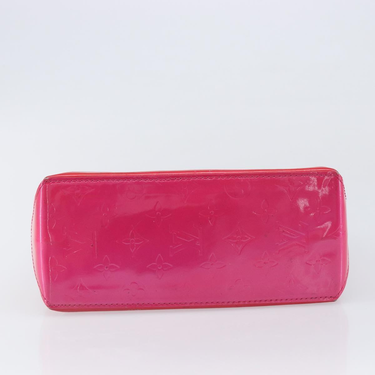LOUIS VUITTON Monogram Vernis Reade PM Hand Bag Fuchsia Pink M91221 Auth hk4181